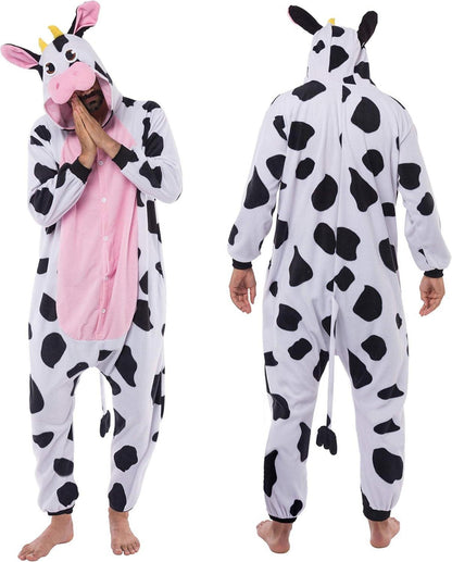 Spooktacular Creations Unisex Erwachsene Kuh Tier Pyjama XL Multicolor