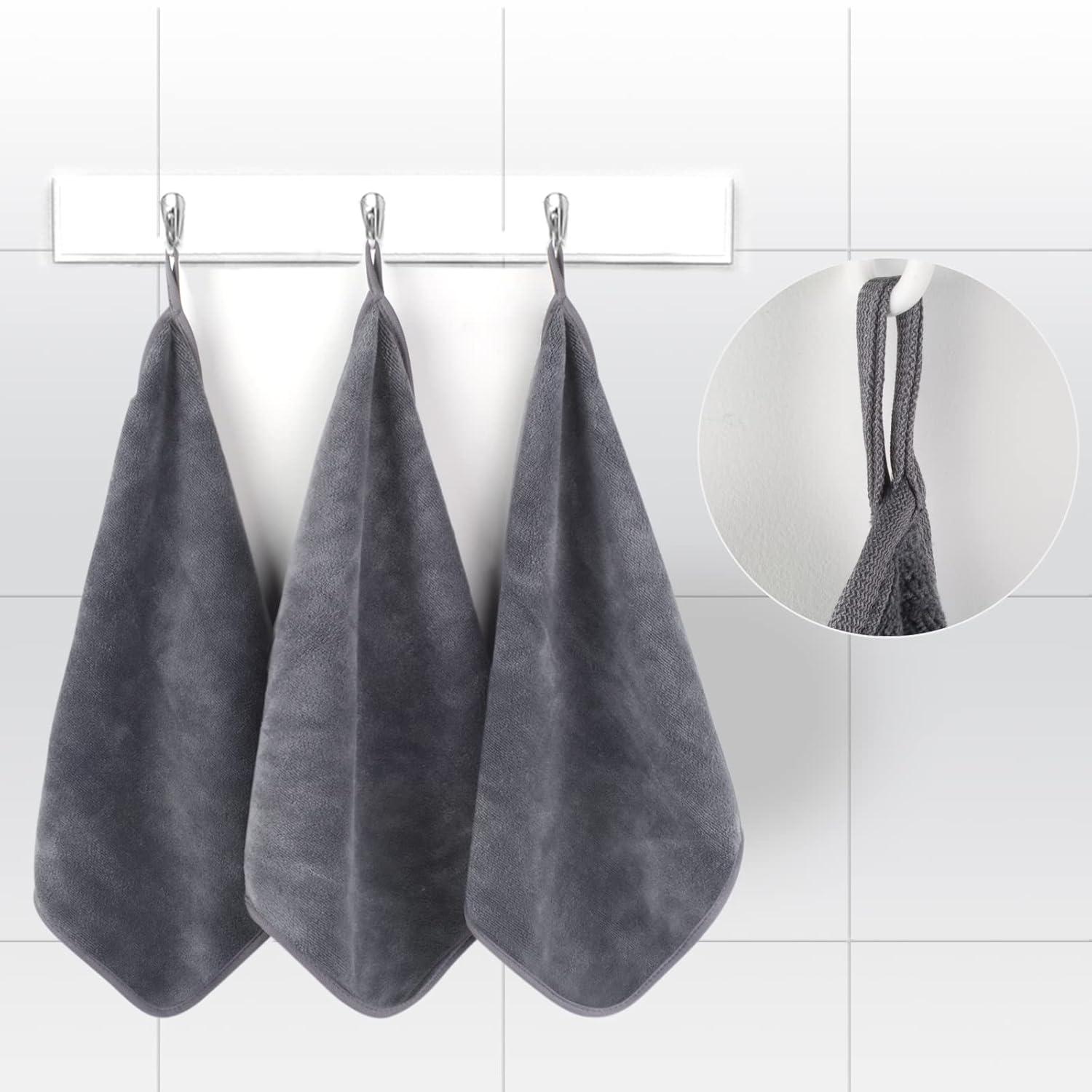Abschminktücher Mikrofaser waschbar Make-Up Entferner 12er Set 30x30cm Grau