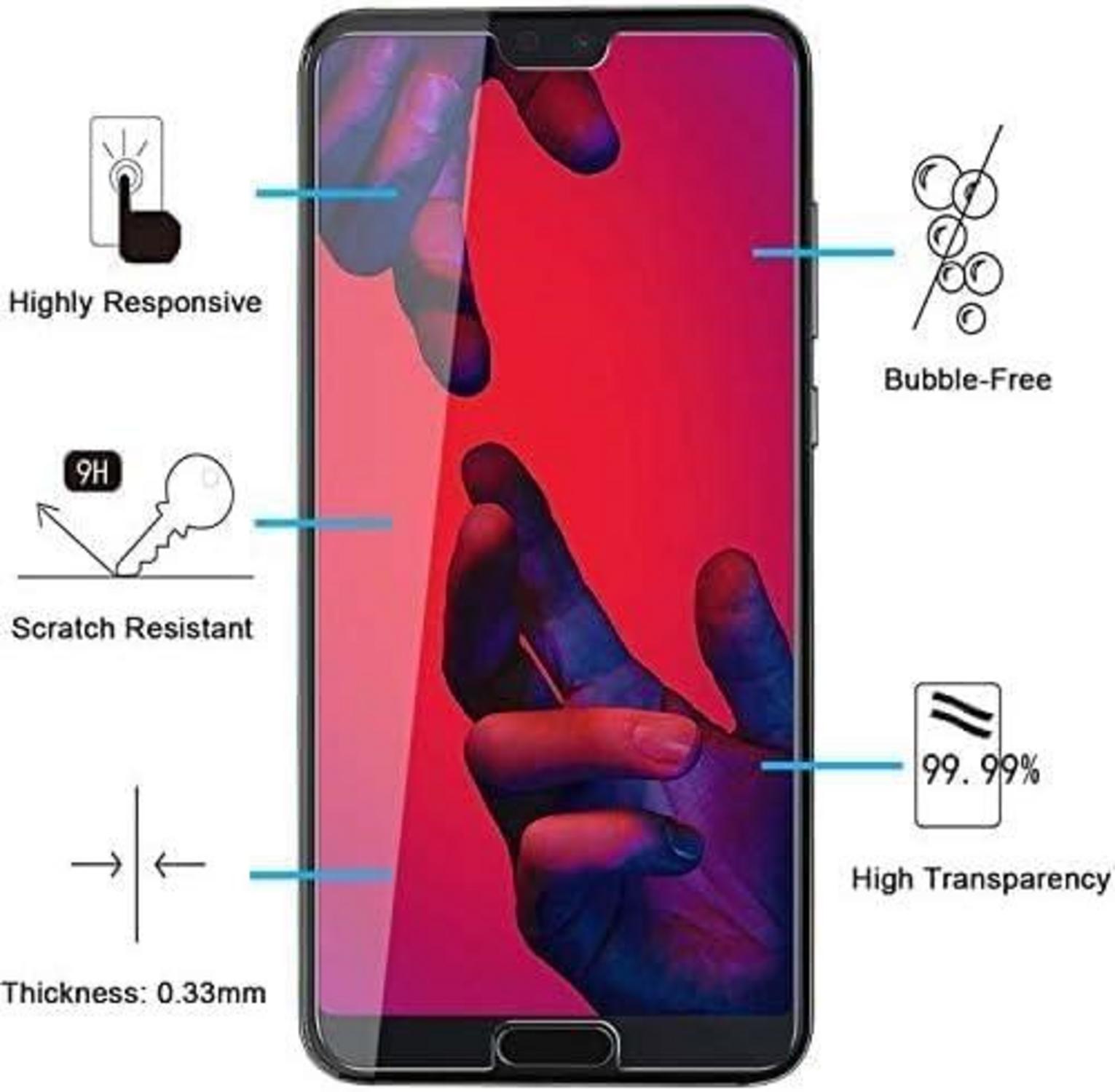 Panzer Schutz Glas Huawei P20 Pro 2 Stück 9H Härte