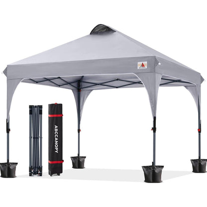 3x3m Wasserdichter Pop-Up Pavillon Grau mit Zubehör