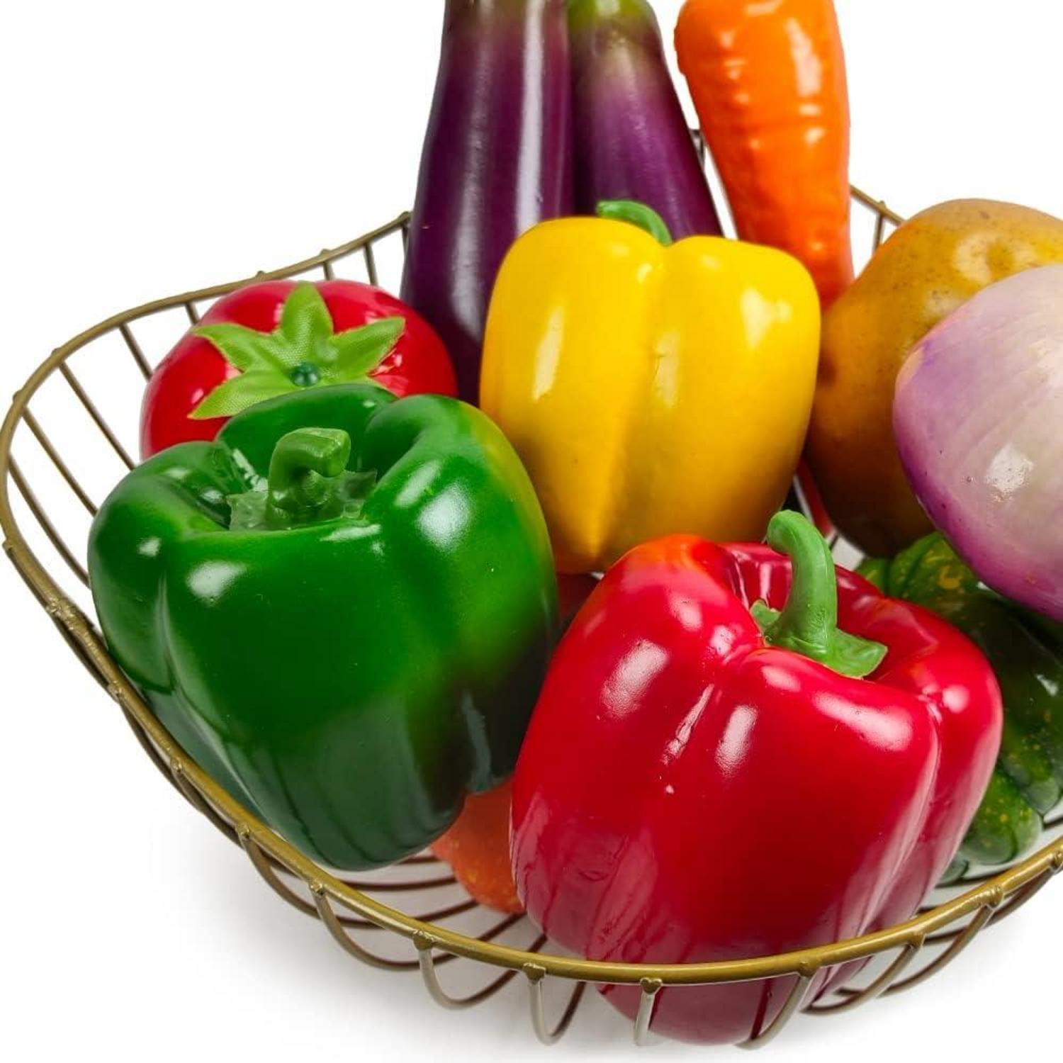 Künstliche Paprika Gefälschte Gemüse Bunte Paprika Deko 6 Stück 3