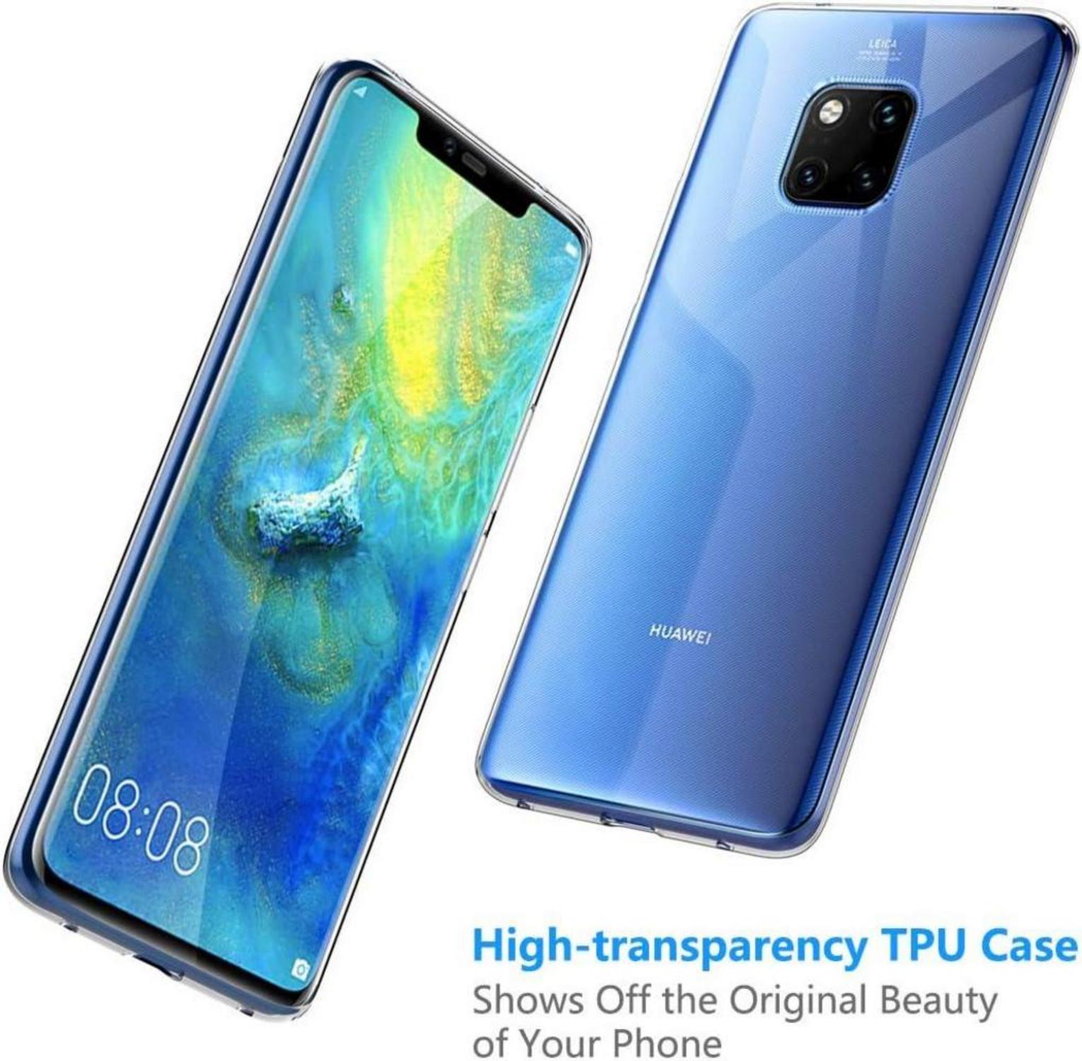 Peakally Huawei Mate 20 Pro Hülle - Transparente TPU Schutzhülle Klare Handyhülle - Kratzfest Anti Slip Dünn
