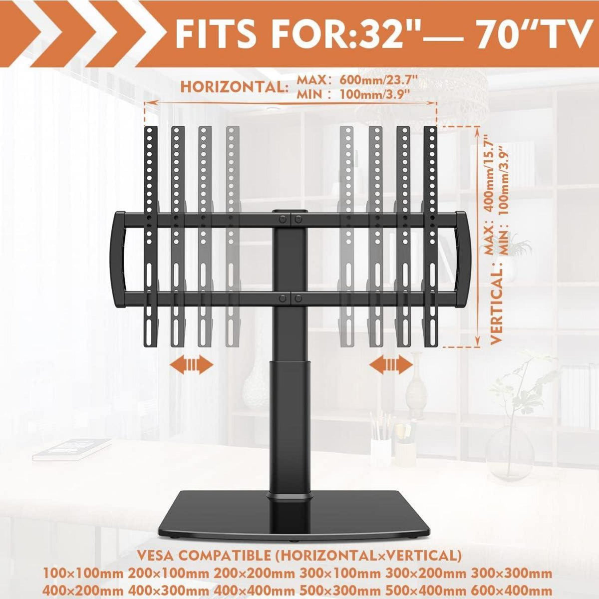 TV Standfuß Universal Höhenverstellbar für 32-70 Zoll LCD Fernseher