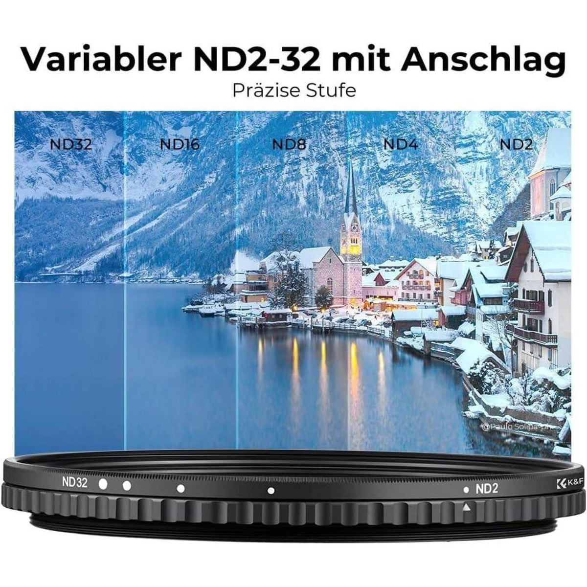 Variabler ND Filter 52mm ND2-32 (1-5 Blendenstufen) für Fotografie