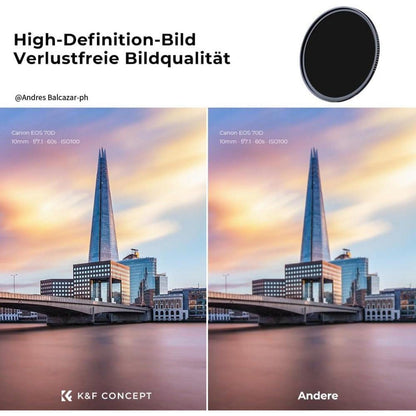82mm ND1000 Graufilter ND Filter Neutral Slim 10 Stop