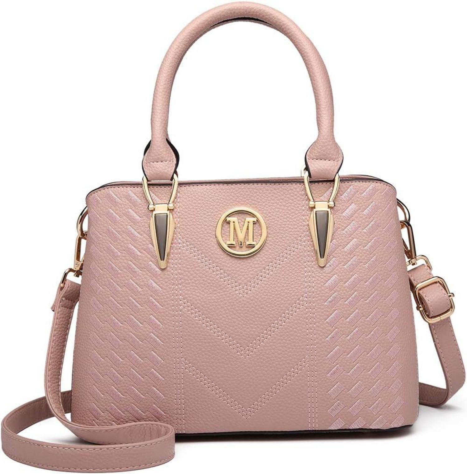 Damen Handtasche Mittelgroß Lychee Muster Hochwertiges Pu-Leder