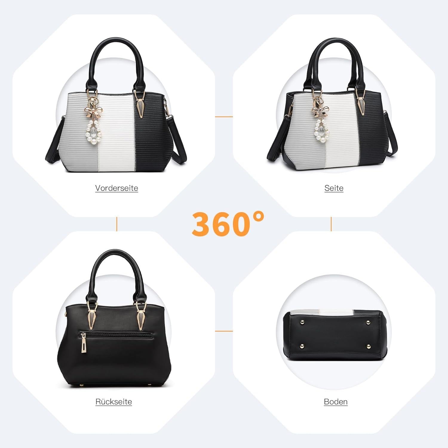 Elegante Multicolor Henkeltasche für