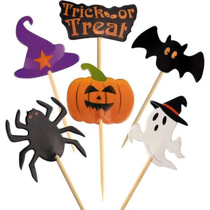 Halloween Cupcake Topper Zahnstocher Markierungsfahnen 60