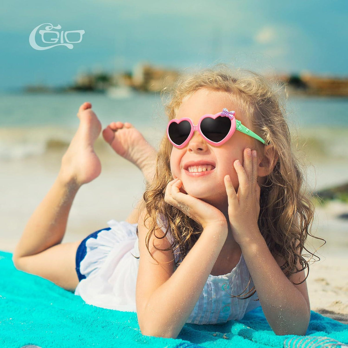 CGID Kinder Herzförmige Polarisierte Sonnenbrille UV400