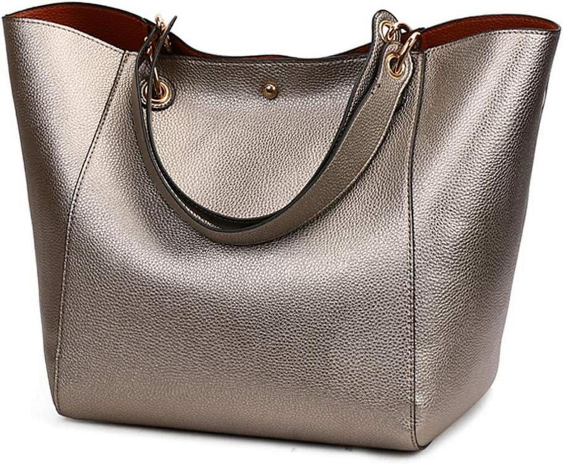 Große Damen Handtasche Kunstleder Shopper Tote Schultertasche