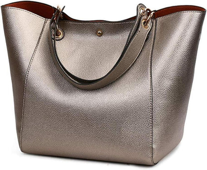 Große Damen Handtasche Kunstleder Shopper Tote Schultertasche