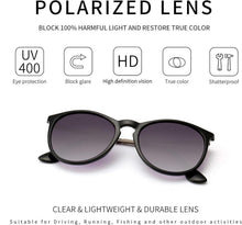 Runde Vintage Damen Sonnenbrille Polarisiert UV400 TR90