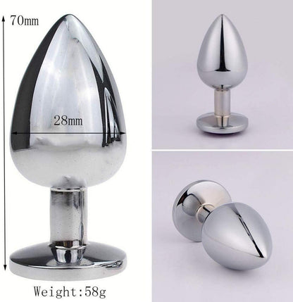 Kleiner Metall Anal Butt Plug für Anfänger Schwarz