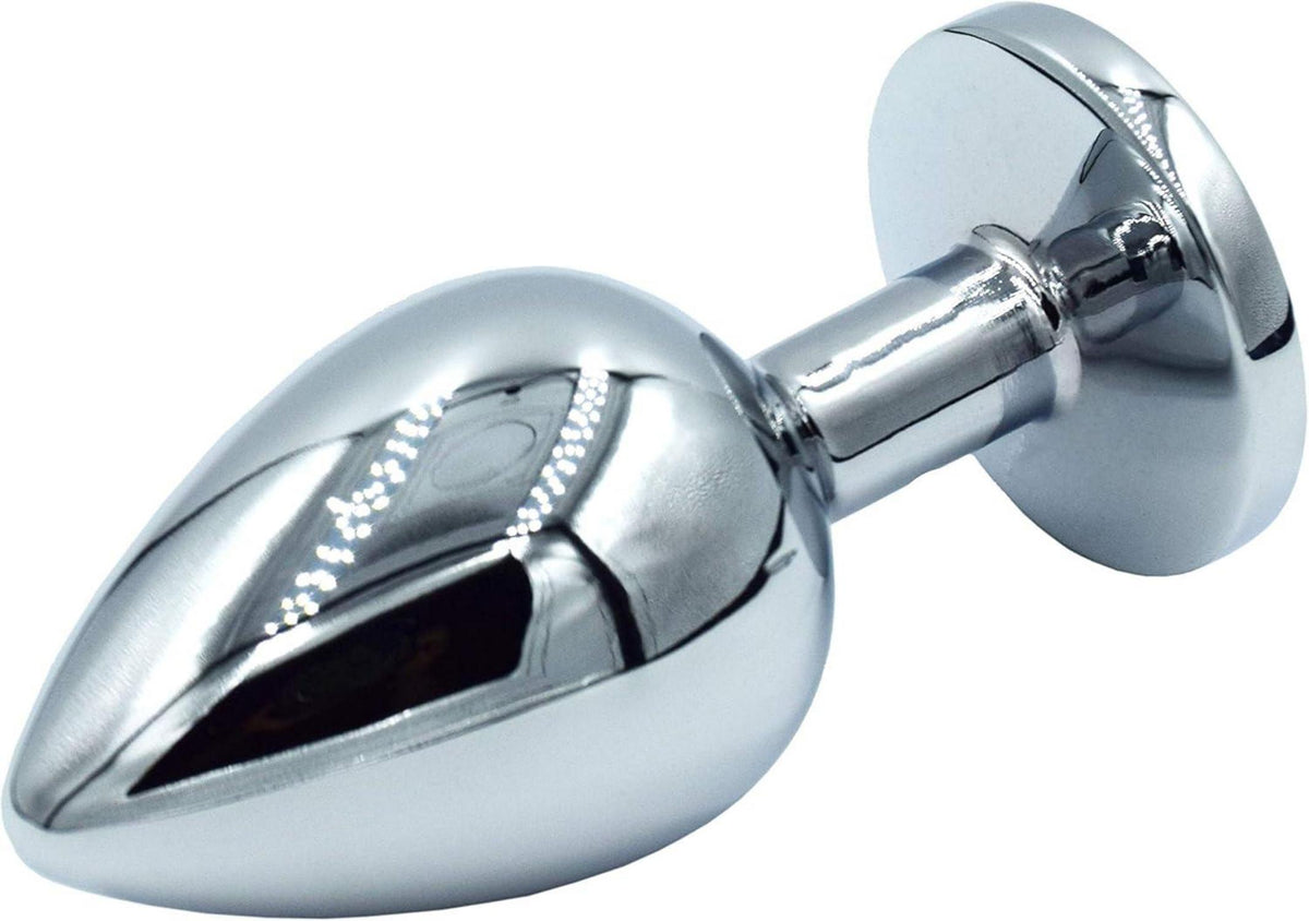 Metall Anal Butt Plug Set Lila Kristall 28mm Frauen Paare