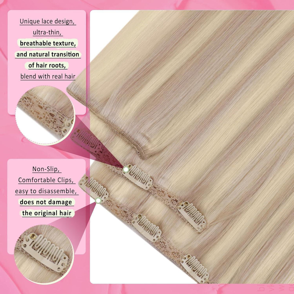 Blond Clip in Extensions Echthaar 40cm – 120g