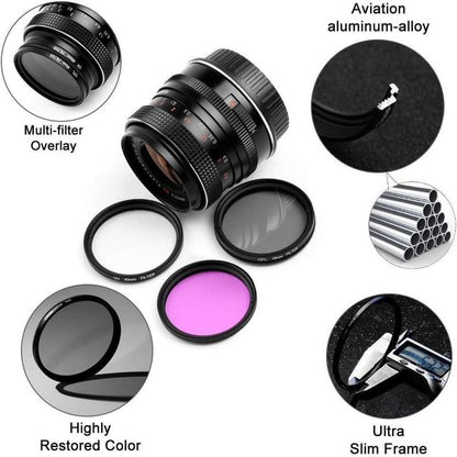 58mm Filter Kit UV CPL FLD Schutzfilter Set mit