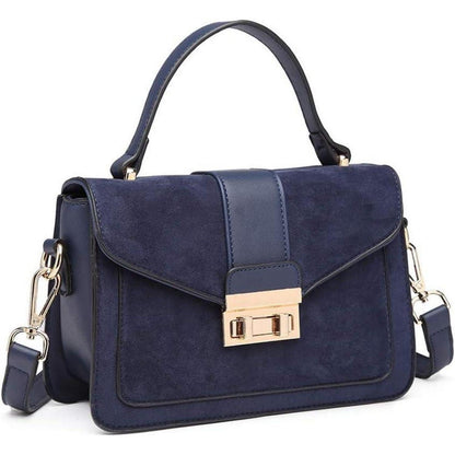 Miss Lulu Damen Handtasche Suede Umhängetasche