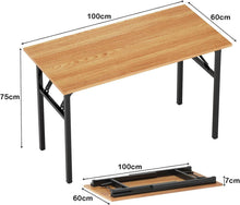 Schreibtisch Computertisch 100x60x75cm Teak & Schwarz