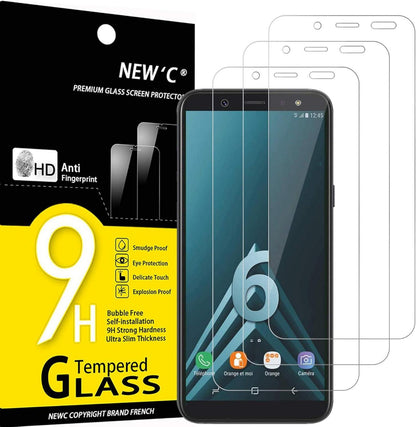 Panzer Schutz Glas Samsung Galaxy A6 3er-Pack 9H Ultra-klar