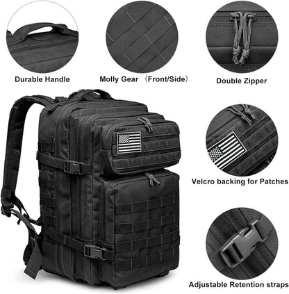 Taktischer Militärrucksack 40L Molle Daypack Outdoor Wandern Trekking