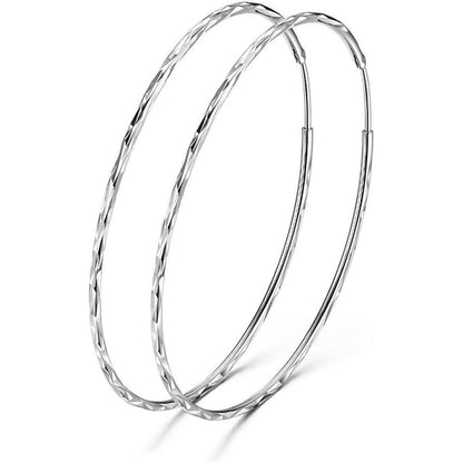 Creolen 925 Sterling Silber Kreis 20mm für Damen Mädchen