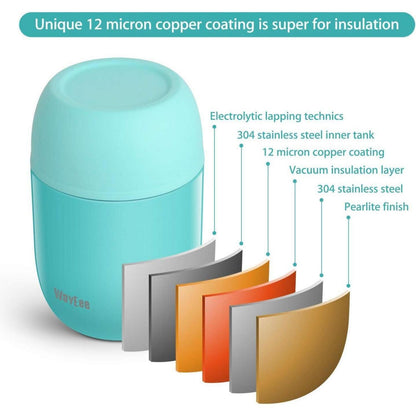 Thermobehälter 710ml Edelstahl Warmhaltebehälter mit Löffel
