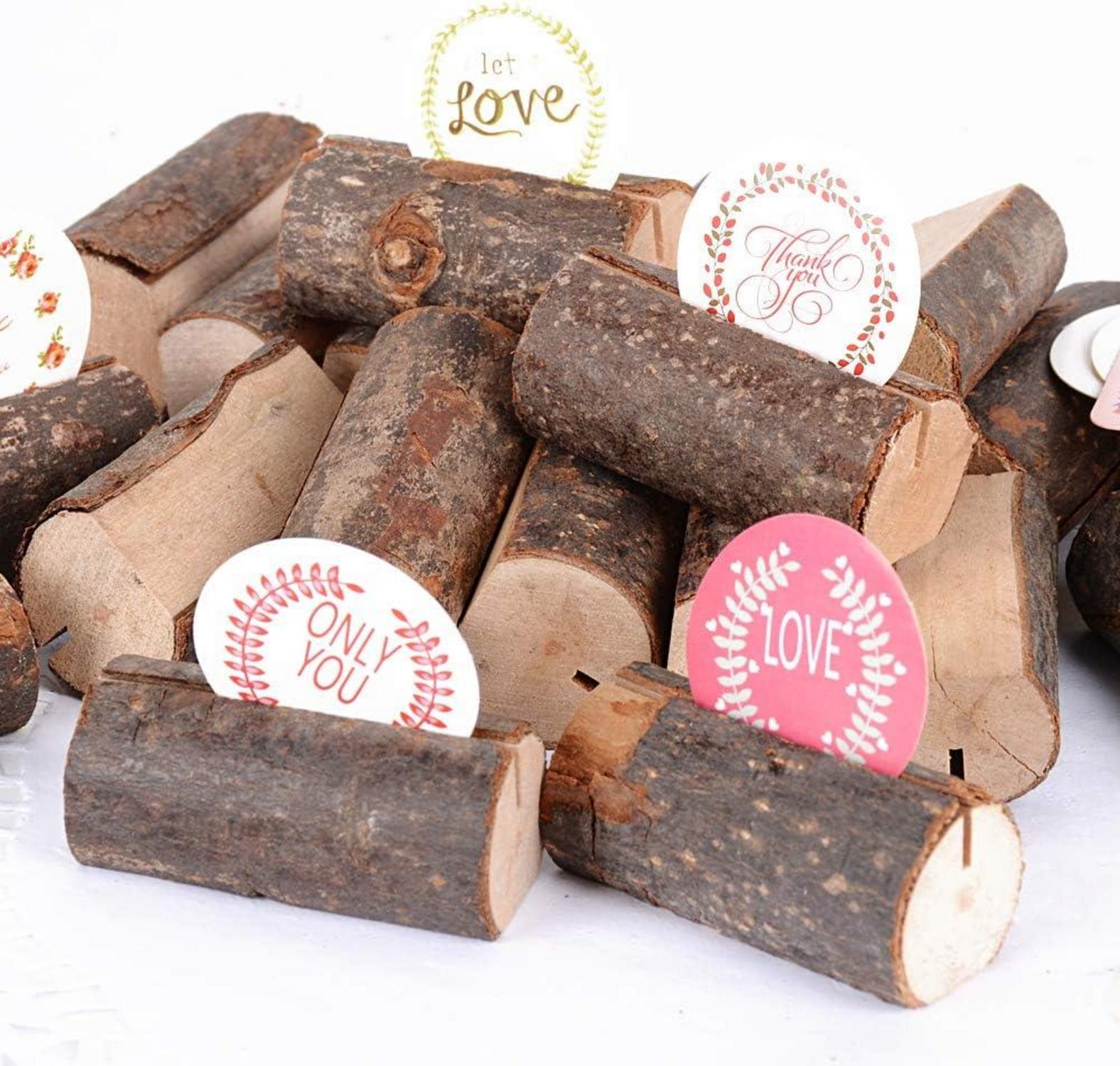 20er Holz Tischkartenhalter Platzkartenhalter Hochzeit Fotohalter Memohalter
