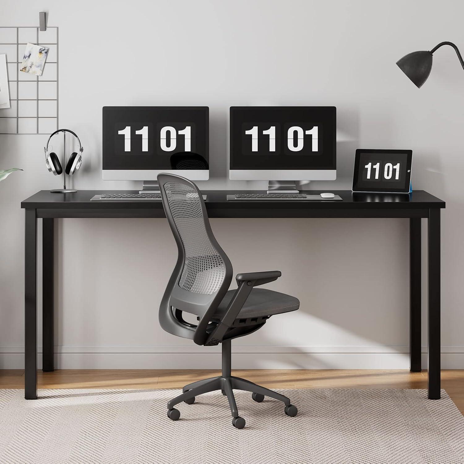 Schreibtisch Computer 120x60x75 cm Schwarz Office Esstisch Workstation