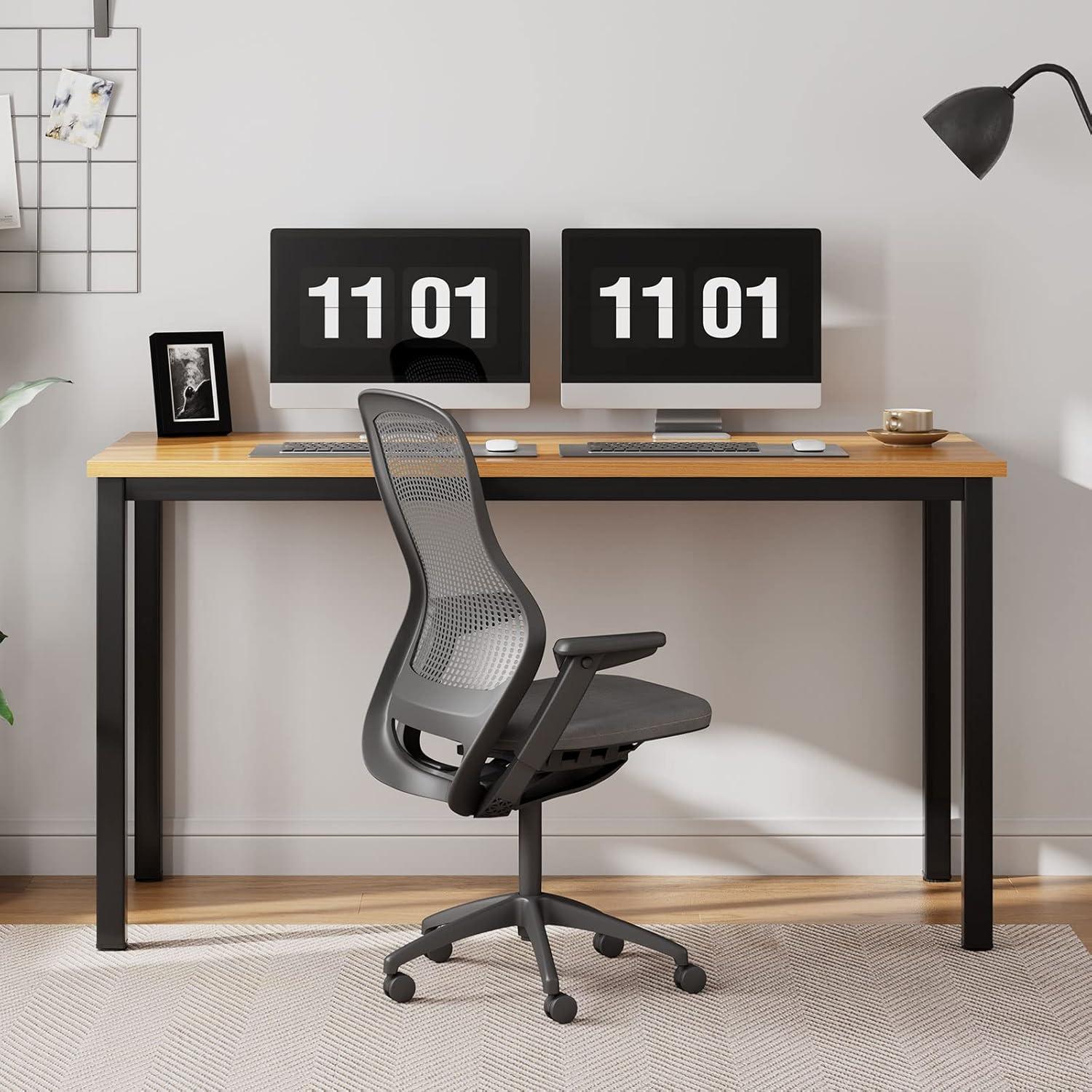 Computertisch 100x60x75 cm Büro Schreibtisch Workstation Wood Metal