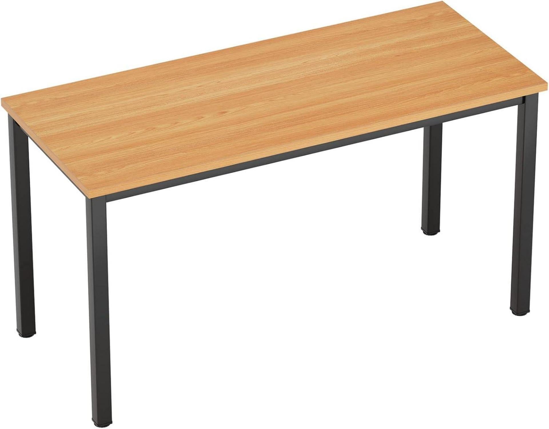 Büroschreibtisch PC Computertisch 100x60x75 cm Holz Metallbasis