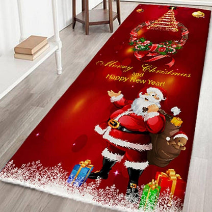 Weihnachtsteppich 3D Rutschfest Wohnzimmer Boden Teppich