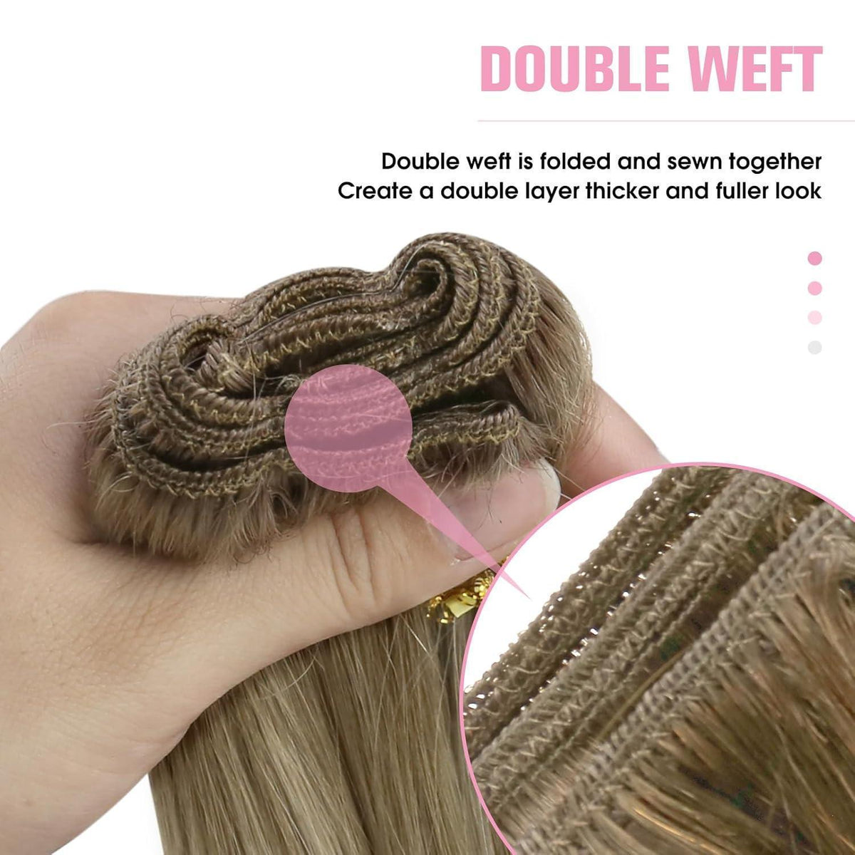 Echthaar Tressen Ombre Blond 35cm – Volumenspendend & Langanhaltend
