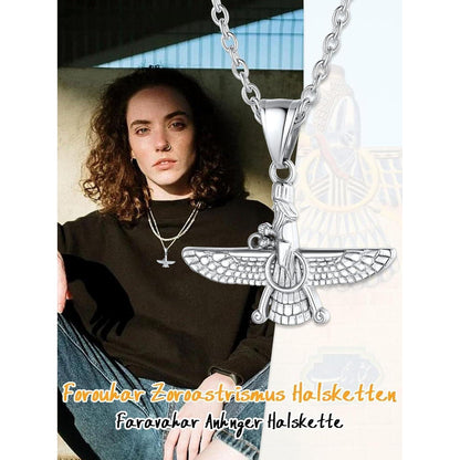 U7 Faravahar Forouhar Anhänger Halskette Zoroastrismus