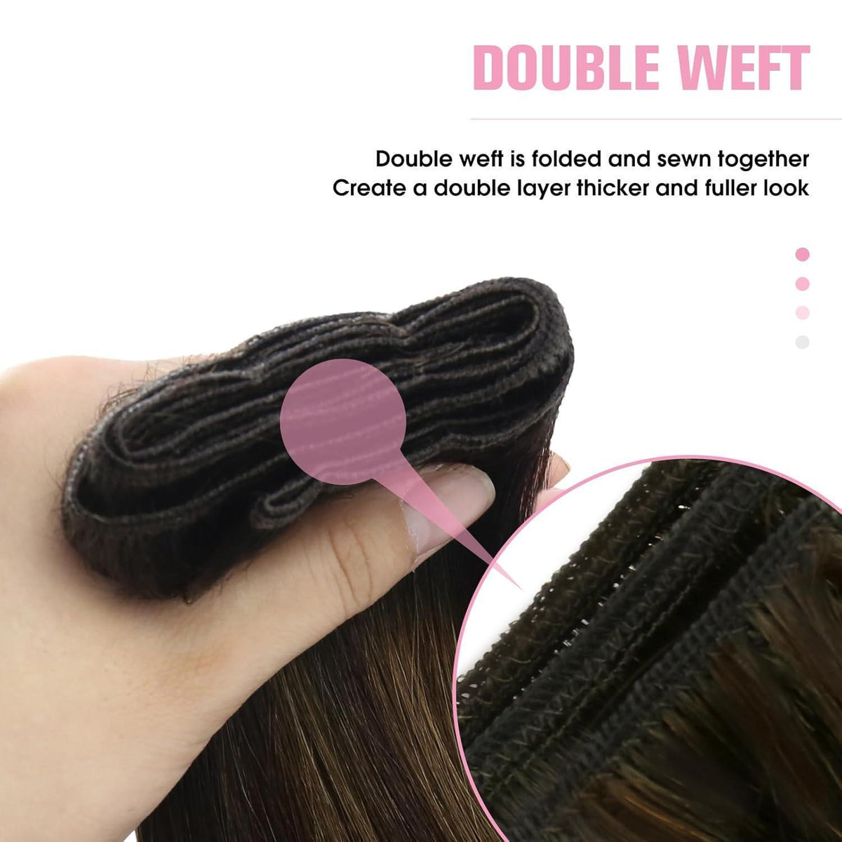 Braun Ombre Echthaar Tressen 35cm – Remy Weft Extensions