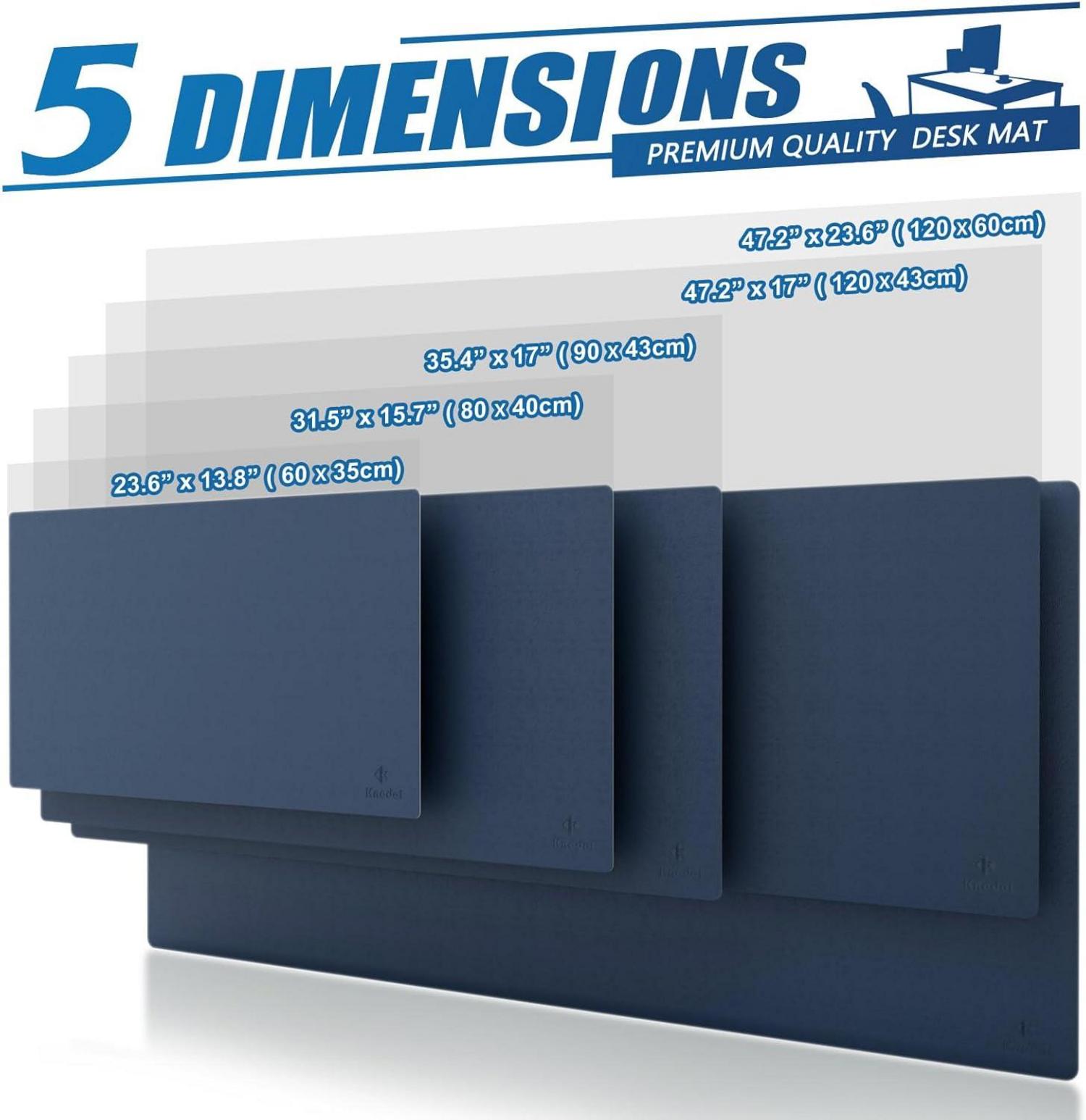 Wasserdichte PVC Schreibunterlage 80x40cm doppelseitig Dunkelblau/Gelb