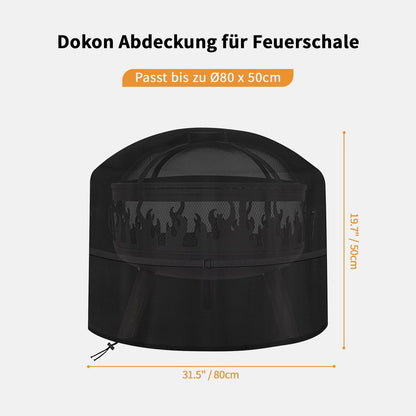 Dokon Schutzhülle für Feuerschale 80x50cm