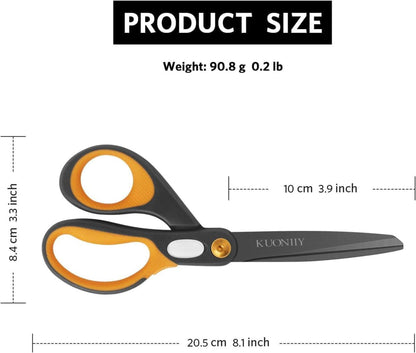 Titan Scheren Set 4er Pack Schwarz Gelb 20,3 cm - KUONIIY