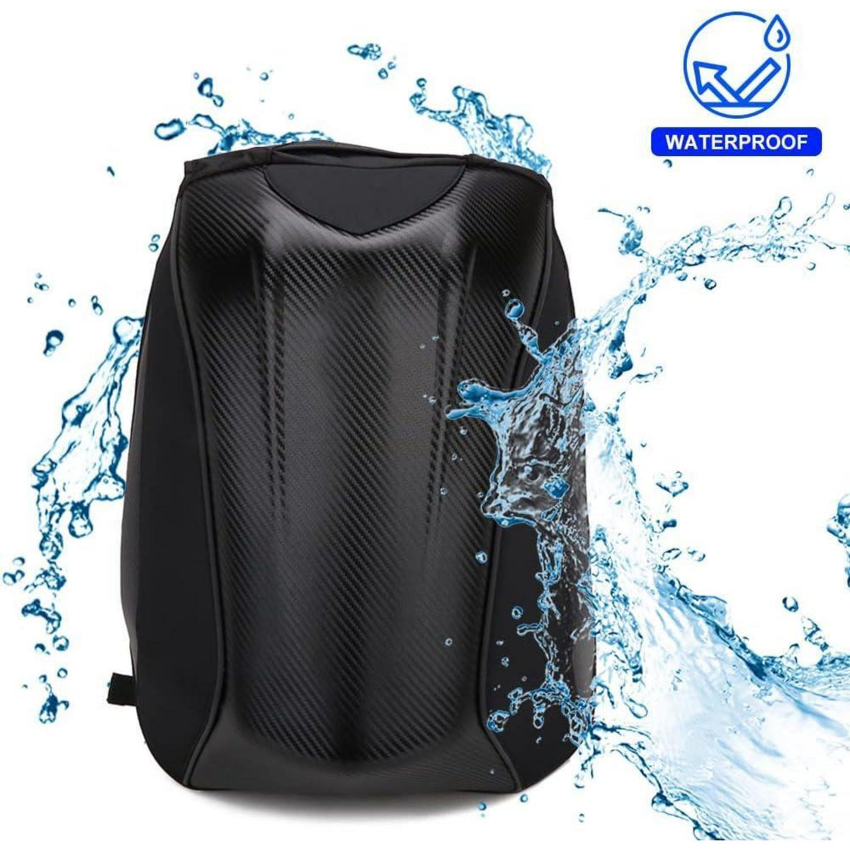 Motorrad Rucksack Helm Tasche Wasserdicht Kohlefaser Schwarz