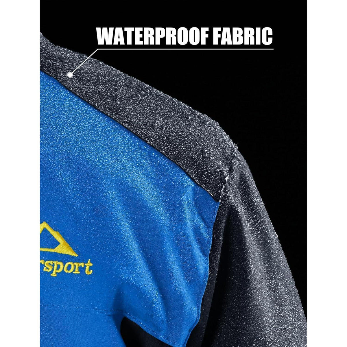 Herren Winterjacke warm gefüttert wasserdicht abnehmbare Kapuze Blau L