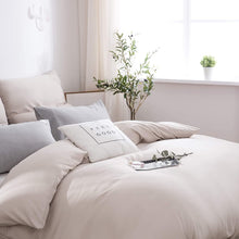 AYSW Bettwäsche Microfaser 200x200cm Beige 2x80x80cm