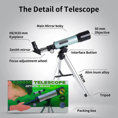 Kinder Teleskop Astronomisches Refraktor Stativ Geschenk