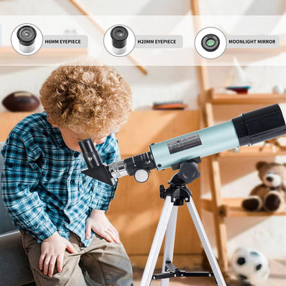 Mijiao Kinder Teleskop 360/50mm Refraktor Astronomie Geschenk