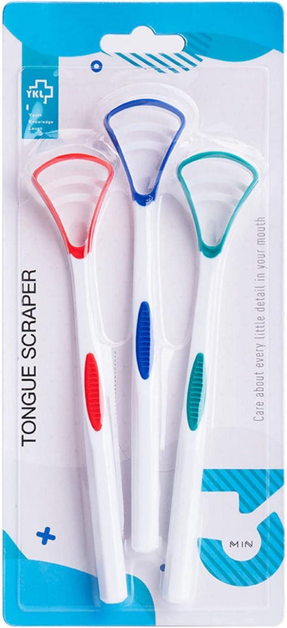 Zungenschaber Zungenreiniger Set 3 Farben Zungenbürste 3 Packungen