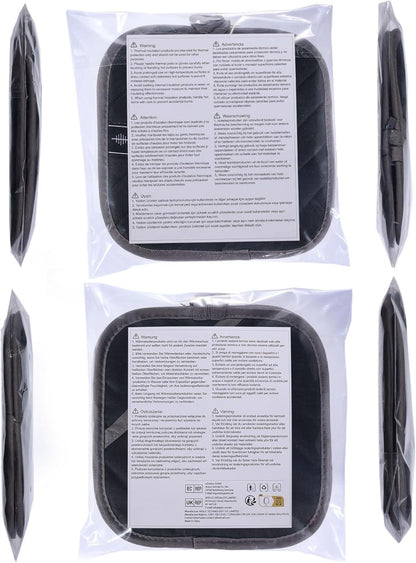 Schwarze Topflappen Set 20cm Waschbar Küchenzubehör Hitzeschutz