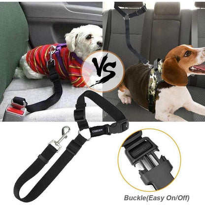Hunde Sicherheitsgurt Auto Verstellbar Schwarz 2er Pack