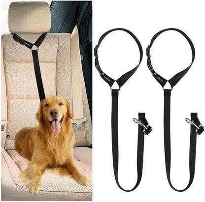 Hunde Sicherheitsgurt Auto Verstellbar Schwarz 2er Pack