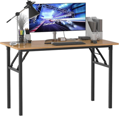 Klapptisch Computertisch 120x60x75cm Teak Schwarz