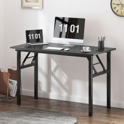 Klapptisch Computertisch 120x60 cm PC Schreibtisch Schwarz