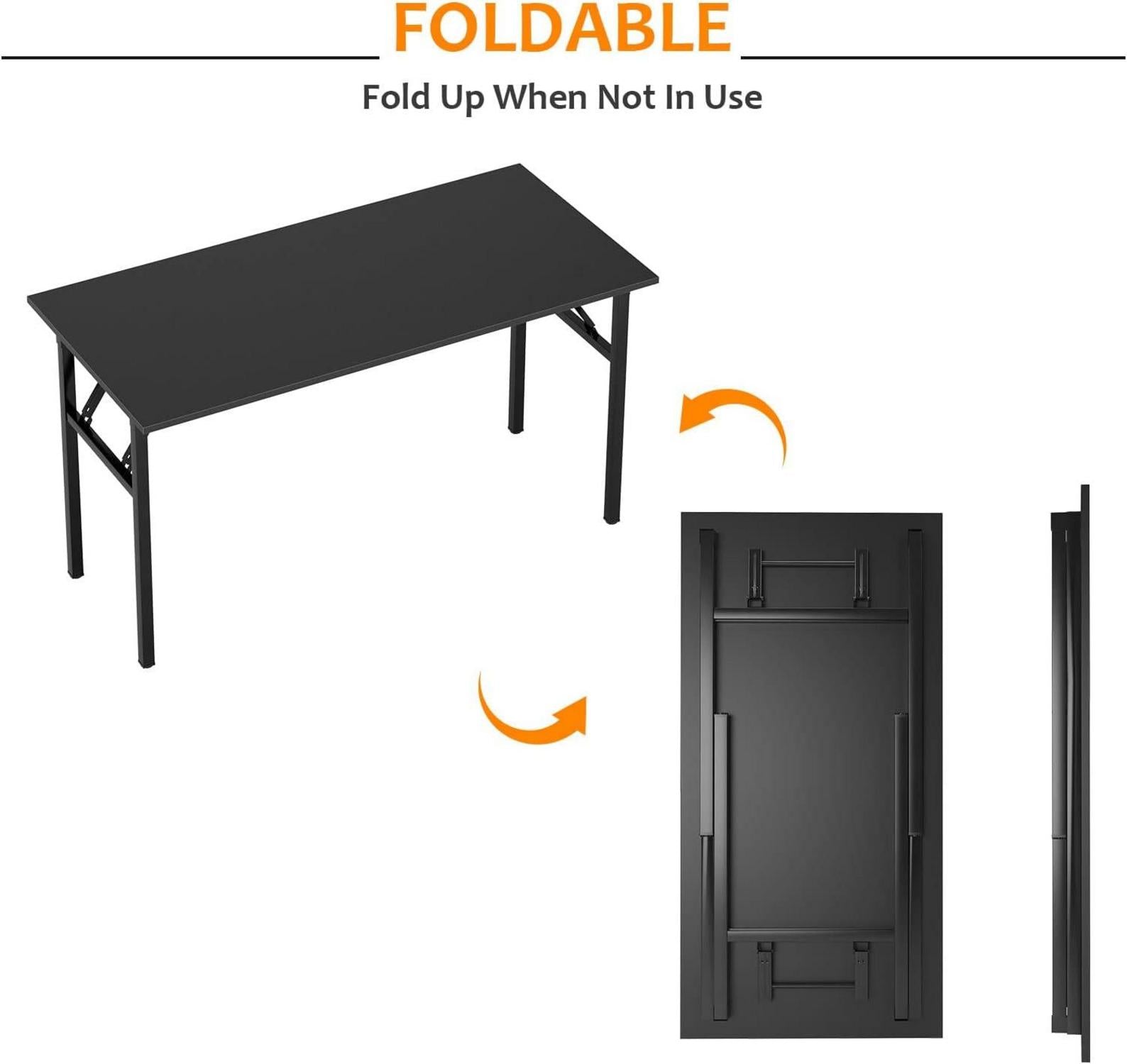 Klapptisch Computertisch 120x60x75 cm Schwarz Büro Esstisch