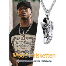 Herren Kette Sneaker Anhänger Edelstahl Hip Hop Punk Modeschmuck Silber
